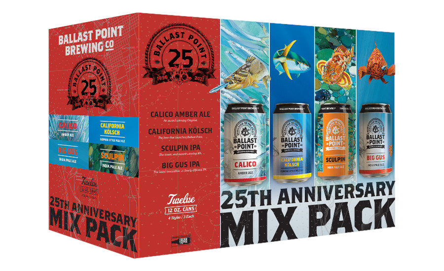 Ballast Point celebrates 25th anniversary with mix pack, 2021-06-18