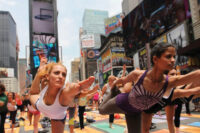 Yoga in Times Square