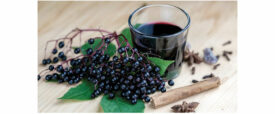 Black elderberry beverage.