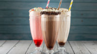 Chocolate, Strawberry, Vanilla shakes