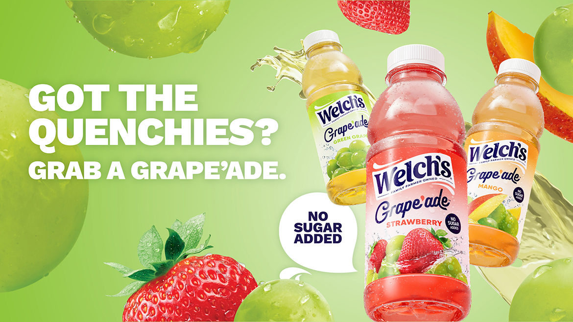 Welch’s Grape’ade campaign creative