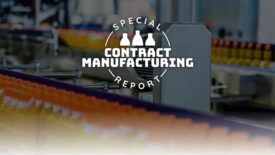 special report contract manufacturing logo with bottle manufacturing on the background