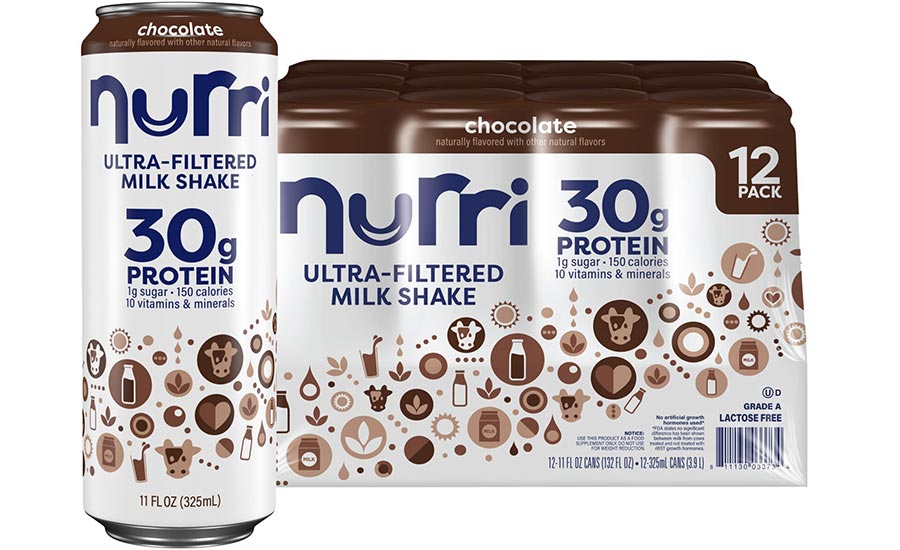 Packaged in 100% recyclable aluminum cans, Nurri Protein Milk Shakes