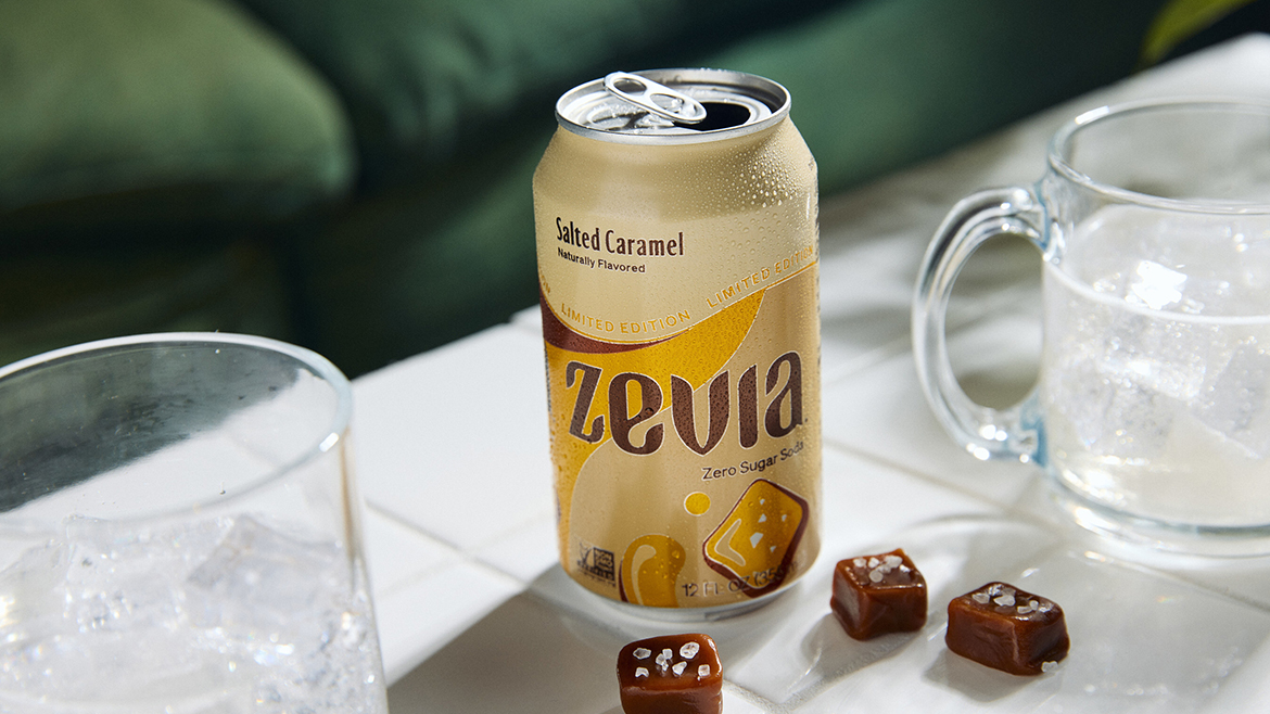 This past fall, Zevia released Salted Caramel Soda, a limited-edition flavor sold only on Amazon and Zevia.com.